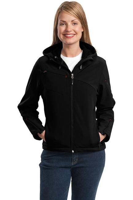 Port Authority - Ladies Textured Hooded Soft Shell Jacket