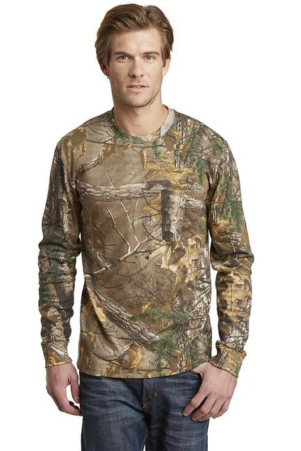 Russell Outdoors Realtree Long Sleeve Explorer 100% Cotton T-Shirt with Pocket