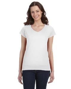 Ladies' SoftStyle 4.5 oz. Fitted V-Neck T-Shirt