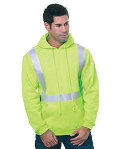80/20 Heavywieght Hi-Visibility Solid Striping Pullover Hooded Sweatshirt