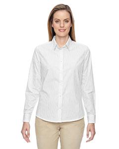 Ladies' Align Wrinkle-Resistant Cotton Blend Dobby Vertical Striped Shirt