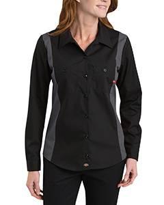 Ladies' Industrial Long-Sleeve Color Block Shirt
